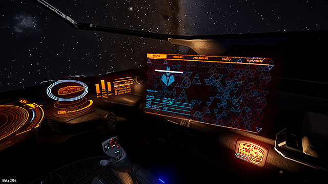 Right panel (button [4]) can be used mostly for checking your statistics and configuration of the subsystems - (Right) System Panel - Ship Interface - Elite: Dangerous - Game Guide and Walkthrough