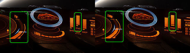 Notice that the higher the speed and the bsc moved when giving the full power on the engines whilst keeping the same amount of power on throttles. - Basics - Introduction to the flight model - Elite: Dangerous - Game Guide and Walkthrough
