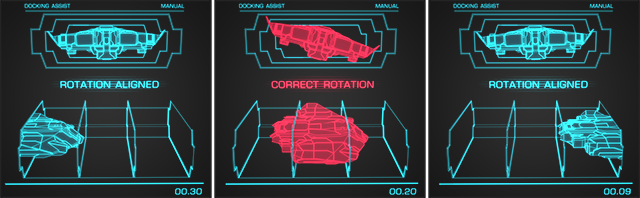 The illustration shows the way of moving the ship through the tunnel - Manual Docking - Docking and takeoff - Elite: Dangerous - Game Guide and Walkthrough