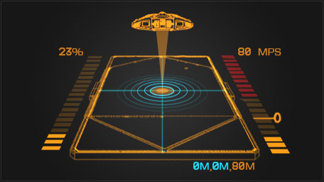 Your ship should be on the center of the plate, no more than 80 meters high - Manual Docking - Docking and takeoff - Elite: Dangerous - Game Guide and Walkthrough