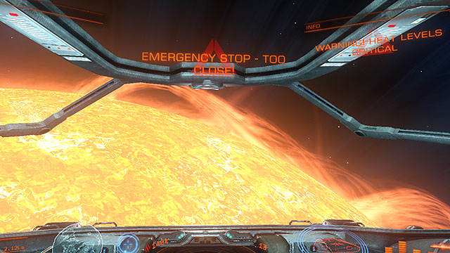 One of the situation which causes the emergency stop of the SC mode, may be a short distance from e - Frame Shift Drive - Travelling - Elite: Dangerous - Game Guide and Walkthrough