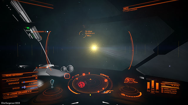 Whilst travelling in the SC mode you will sometimes notice a gleaming light sources - Frame Shift Drive - Travelling - Elite: Dangerous - Game Guide and Walkthrough