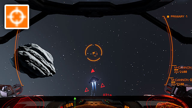 In the case of leading method, the computer will point the gun point a bit ahead of the target - Targeting System - Fight and Weaponry - Elite: Dangerous - Game Guide and Walkthrough