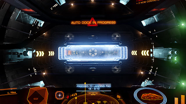 When the computer will take control over the ship, a new auto dock in progress communicate will appear - Basic maneuvers - Fight and Weaponry - Elite: Dangerous - Game Guide and Walkthrough