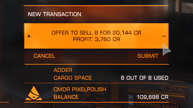 After docking check if the demand is high enough to be profitable - Professions - Earning your first money - Elite: Dangerous - Game Guide and Walkthrough
