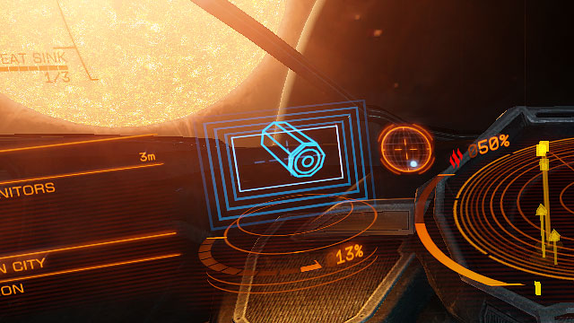 Now, choose the container and position the ship in the way in which the rack will be right above the cargo - Professions - Earning your first money - Elite: Dangerous - Game Guide and Walkthrough