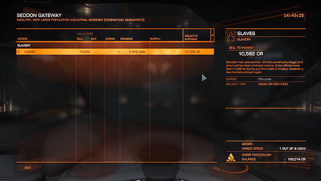 The number one rule of every smuggler is; the more illegal is the cargo, the bigger the profits are - Professions - Earning your first money - Elite: Dangerous - Game Guide and Walkthrough