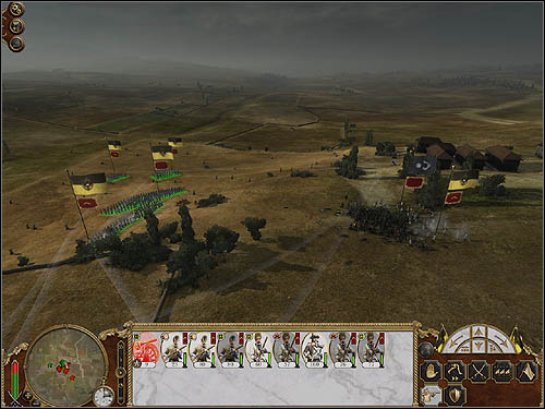 Austrian infantry attacked by the enemy units. The rest of the troops are coming with aid. - Game Mechanics - Land Battles - Infantry - part 2 - Land Battles - Empire: Total War - Game Guide and Walkthrough