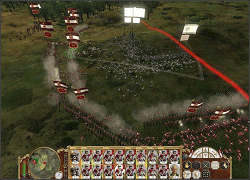 Make sure that part of one regiment is not standing in front of the next one (they can accidentally shoot themselves) - Game Mechanics - Land Battles - Infantry - part 2 - Land Battles - Empire: Total War - Game Guide and Walkthrough