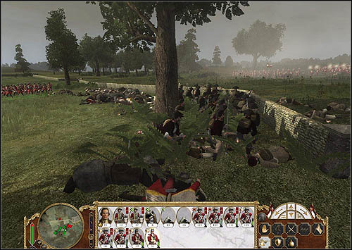 I do not recommend hiding your army behind the walls, especially when you have Fire by Rank technology - Game Mechanics - Land Battles - Infantry - part 2 - Land Battles - Empire: Total War - Game Guide and Walkthrough
