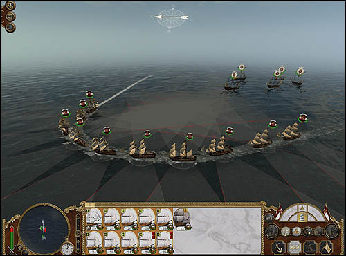 Computer opponent will sometimes use the line astern formation too - Game Mechanics - Naval Battles - Line Astern Formation - Naval Battles - Empire: Total War - Game Guide and Walkthrough