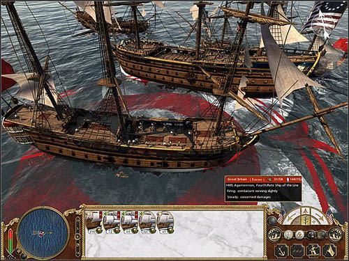 Destruction of sides and cannons can be very time consuming - Game Mechanics - Naval Battles - What to attack? - Naval Battles - Empire: Total War - Game Guide and Walkthrough