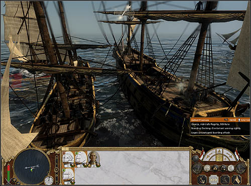 During the fight is good to check condition of the enemy vessel - Game Mechanics - Naval Battles - Boarding operation - Naval Battles - Empire: Total War - Game Guide and Walkthrough