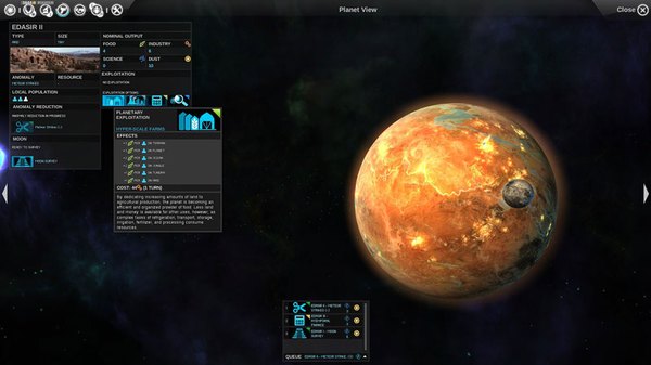 Planet View - Exploration options - Planet View - Endless Space - Game Guide and Walkthrough