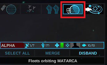Clicking in the fleet menu in the guard icon (red frame) your unit become a guard of the system - Fleet Actions - Fleets and Systems Influence on the Galaxy - Endless Space - Game Guide and Walkthrough