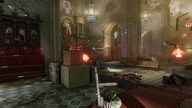 A close shave! - Mission 4 - Siege of St Cross - The single player campaign mode - Enemy Front - Game Guide and Walkthrough