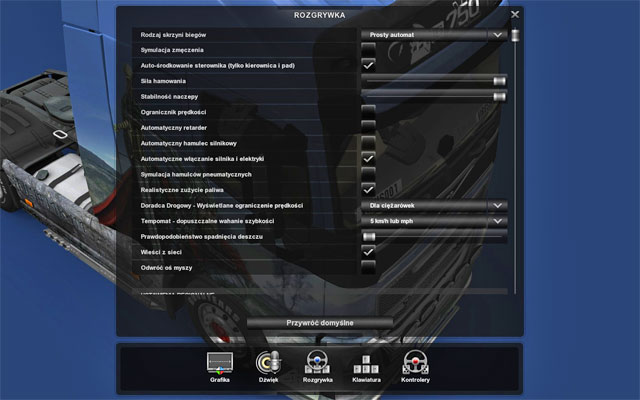 Gearbox type - You can change your gearbox type here - Steering configuration - Controls - Euro Truck Simulator 2 - Game Guide and Walkthrough