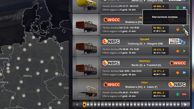 Follow results of your drivers with messages displayed in lower right corner - Owner of a company - Carrier - Euro Truck Simulator 2 - Game Guide and Walkthrough