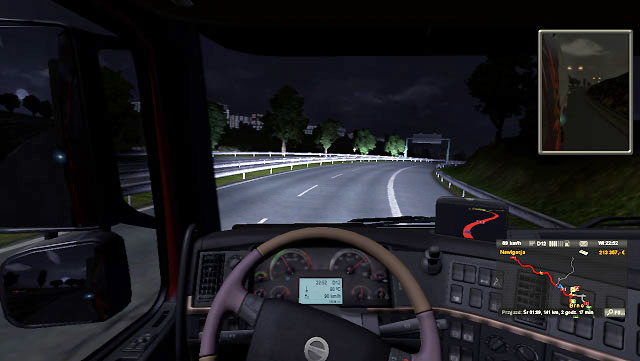 It seems that a highway is a secure place but in fact, it is not always like that - Turning - Driving your truck - Euro Truck Simulator 2 - Game Guide and Walkthrough