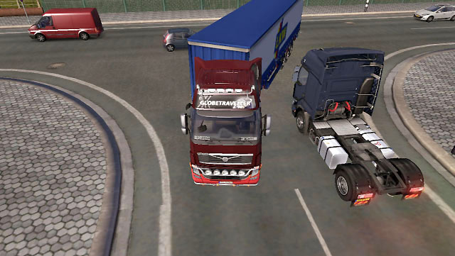 Therefore, you will avoid a collision with other vehicle standing on the next lane - Turning - Driving your truck - Euro Truck Simulator 2 - Game Guide and Walkthrough