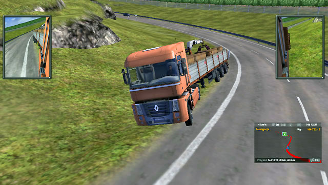 Losing the control over the vehicle in a fast corner is easy - Accident and calling emergency road service - Driving your truck - Euro Truck Simulator 2 - Game Guide and Walkthrough