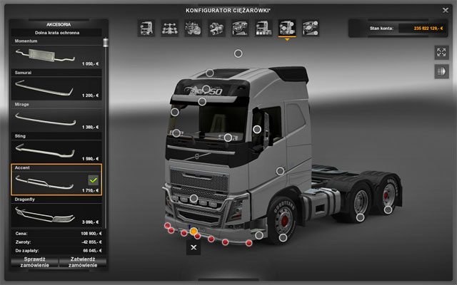 Two last tabs are accessories - Upgrades - Repair and modifications - Euro Truck Simulator 2 - Game Guide and Walkthrough
