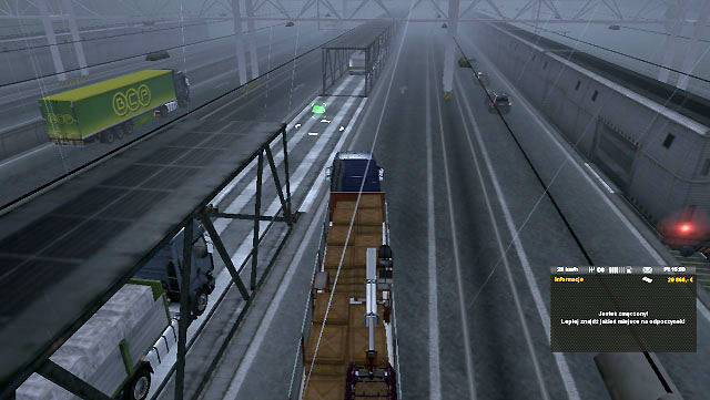 Go down and park your truck on a green icon displayed on a wagon (confirm by pressing [Enter]) - Ports and Eurotunnel (Map) - Map - Euro Truck Simulator 2 - Game Guide and Walkthrough