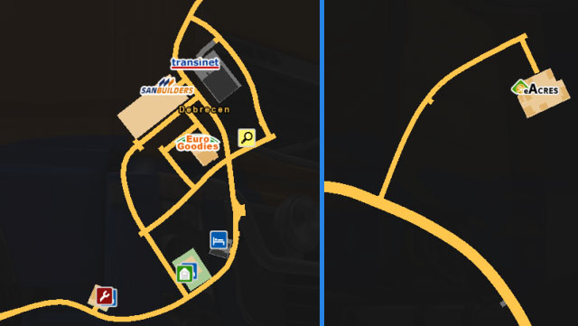 Located in the southeastern corner of the world map - Hungary - Cities - Euro Truck Simulator 2 - Game Guide and Walkthrough