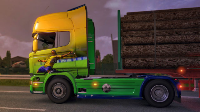 This add-on gives you four additional paint jobs in the Scottish colors - Official add-ons - DLC - Euro Truck Simulator 2 - Game Guide and Walkthrough