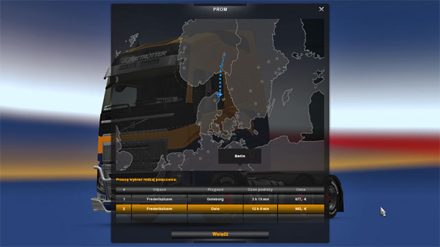 You can travel to two locations from this town - to Oslo (Norway) and to Goteborg (Sweden) - Denmark - Cities - Euro Truck Simulator 2: Scandinavian Expansion - Game Guide and Walkthrough