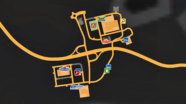 Map of Odense. - Denmark - Cities - Euro Truck Simulator 2: Scandinavian Expansion - Game Guide and Walkthrough