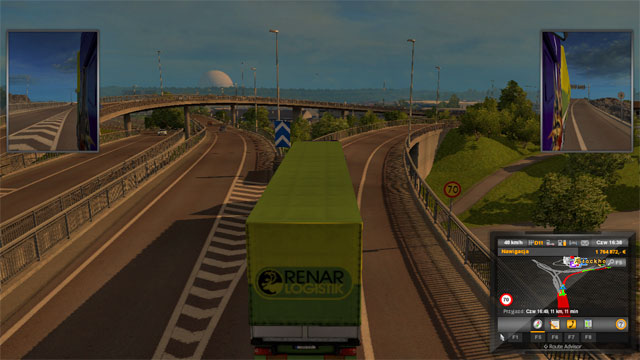 Near the entrance to the city, you will encounter a very large junction - Sweden (part 2) - Cities - Euro Truck Simulator 2: Scandinavian Expansion - Game Guide and Walkthrough
