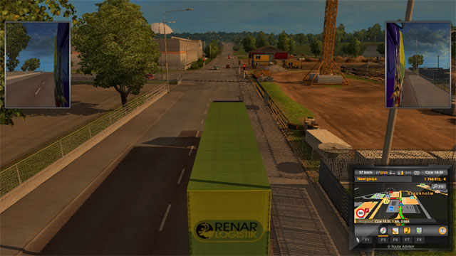 After leaving the motorway, you drive onto a huge roundabout from which you can get to the city centre - Sweden (part 2) - Cities - Euro Truck Simulator 2: Scandinavian Expansion - Game Guide and Walkthrough