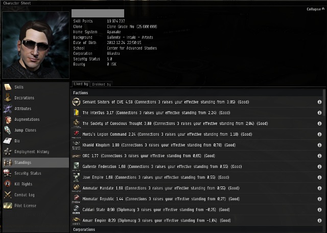 Its available after clicking on the portrait on the NEOCOM bar - Important interface elements - First steps - EVE Online - Beginners guide - Game Guide and Walkthrough