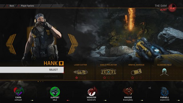 Hank is the first Support available in the game - Support - Hunters - Evolve - Game Guide and Walkthrough