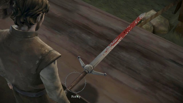 Move the pointer to the sword and press the required button to clean it up (Pick Up) - Chapter 1 - Episode 1: Iron from Ice - Game of Thrones: A Telltale Games Series - Game Guide and Walkthrough