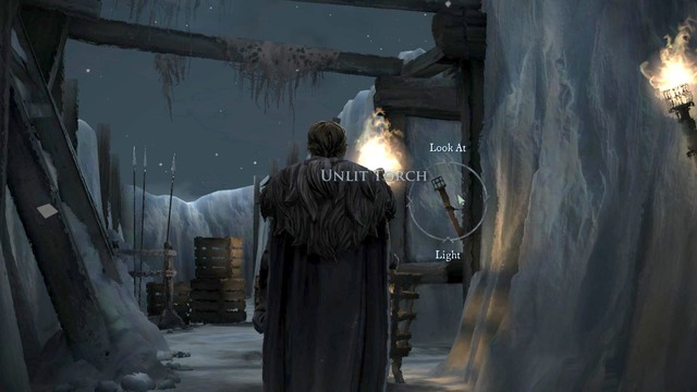 Go along the middle of the wall and start lighting the torches - Chapter 6 - Episode 3: The Sword in the Darkness - Game of Thrones: A Telltale Games Series - Game Guide and Walkthrough