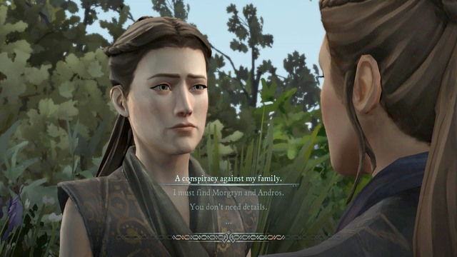 After the conversation with Beskha, you cut back to Mira Forrester and travel to Kings Landing for the new kings crowning ceremony - Chapter 4 - Game of Thrones: A Telltale Games Series - Game Guide and Walkthrough