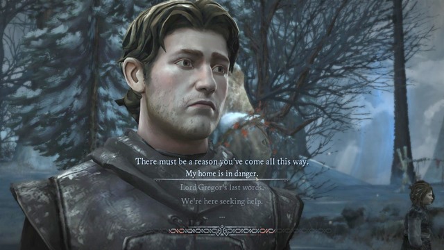 After completing the section with Rodrik or Asher, you will move far north, to the North Grove - Chapter 2 - Episode 6: The Ice Dragon - Game of Thrones: A Telltale Games Series - Game Guide and Walkthrough