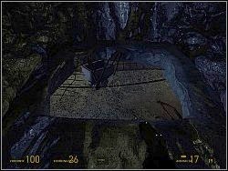 Hiding behind the trollies, kill acid-antlions so you can get to the corridor with a way to the left (A) and antlions behind the barricade (B) - To the White Forest p. II - Walkthrough - Half-Life 2: Episode Two - Game Guide and Walkthrough
