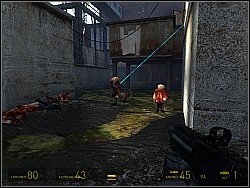 When you get to the other side, kill the zombies and climb up the ladder - Freeman Pontifex p. IV - Walkthrough - Half-Life 2: Episode Two - Game Guide and Walkthrough