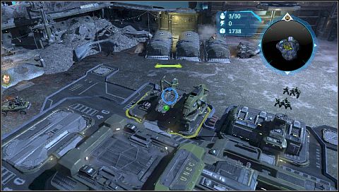 Choose one of the slots and build there a Supply Pad - Mission 02 - Relic Approach - Missions - Halo Wars - Game Guide and Walkthrough