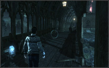After you successfully protect Neville, don't go to the exit but walk along the bridge - Collectibles - A Job to Do - Harry Potter and the Deathly Hallows Part 2 - Game Guide and Walkthrough