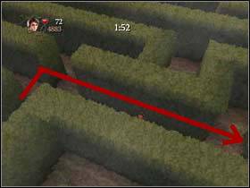 Go straight ahead and then go to the second path on the right, then straight and again to the right - Triwizard task 3 - The maze - Walkthrough - Harry Potter and the Goblet of Fire - Game Guide and Walkthrough