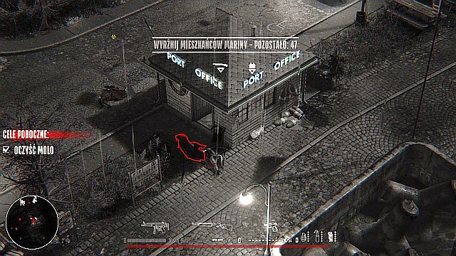 There is a bulletproof vest located in the building with a Port Office Logo. - Mission 2 - Marina - Hatred - Game Guide and Walkthrough