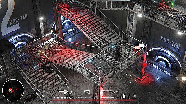 Wait until the enemies climb the staircase - you will be able to easily pick them out one by one. - Mission 7 - Power Plant - Hatred - Game Guide and Walkthrough