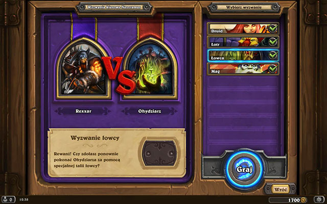 The second part of challenges - Class challenges - Plaque Quarter - Hearthstone: Curse of Naxxramas - Game Guide and Walkthrough