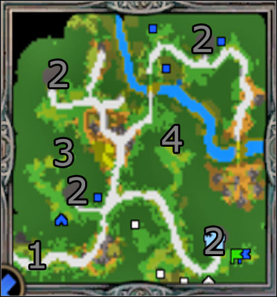 Hero: Take gold instead of experience out of all treasure chests - Campaign 1, Mission 2 - Suspicion - Campaign 1 - Freyda's Dilema - Heroes of Might and Magic V: Hammers of Fate - Game Guide and Walkthrough