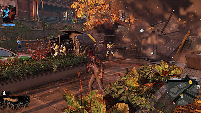 The third group are the enemies using various means of transportation (for instance, an armored vehicle, like in the above screenshot) - 3. Types of enemies - inFamous: Second Son in 10 Easy Steps - inFamous: Second Son - Game Guide and Walkthrough