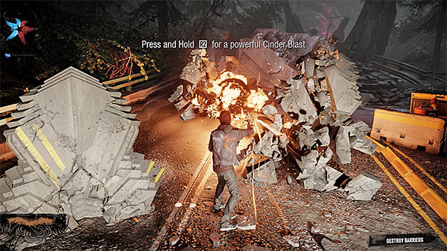 Cinder Blast is very effective in destroying environment elements - Prologue: Parting of the Ways - Walkthrough - inFamous: Second Son - Game Guide and Walkthrough